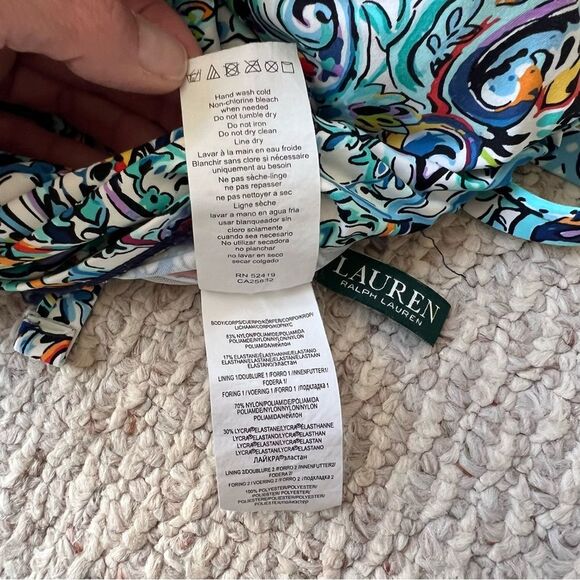 Lauren Ralph Lauren Mystic Paisley Tummy Control One-Piece Swim Dress - Picture 9 of 14